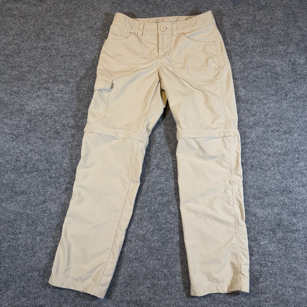 Mountain Hardwear Convertible Zip Off Khaki Cargo Pants Women's 4/36‎
